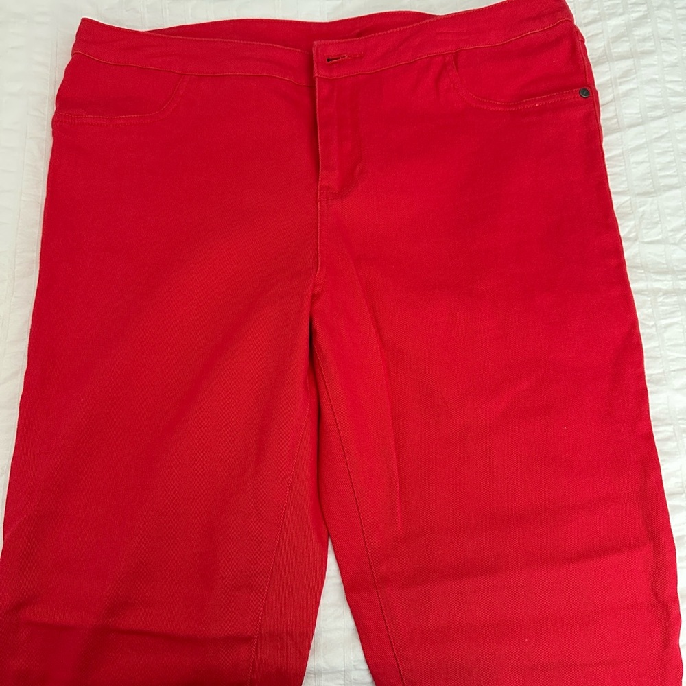 Belle Gray Size 12 Red Jeans - Picture 3 of 3